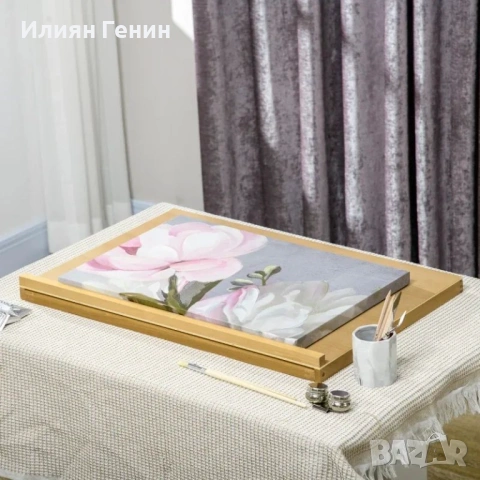 Сгъваем статив Vinsetto 75.8x51 см с регулируема седалка, снимка 6 - Други - 53716567