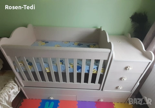 Креватче 3в1 с матраче, снимка 3 - Бебешки легла и матраци - 52931026