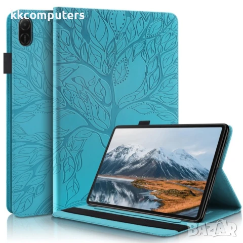 Honor Pad X8a Tree Life Series/ Wallet Кожен Калъф и Протектор