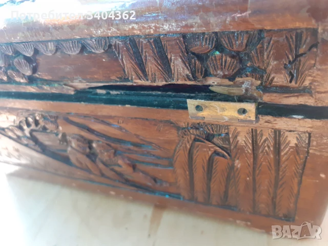 Стара дървена китайска кутия - дърворезба, снимка 3 - Антикварни и старинни предмети - 51132326