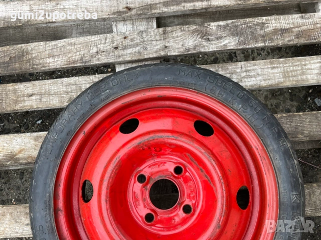 15 резервна джанта патерица 4х100 Hyundai I20 Kia Rio Toyota Aygo 115/70/15, снимка 2 - Гуми и джанти - 53236068