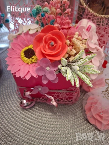 ръчно изработени вечни цветя, снимка 2 - Декорация за дома - 53431789