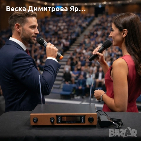 Безжични микрофони и станция SH-588D – Идеални за забави и професионални изпълнения, снимка 6 - Друга електроника - 53783013