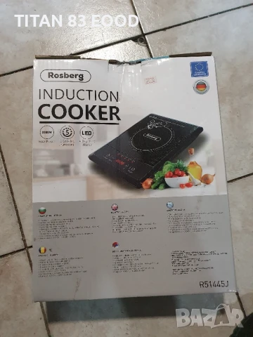 Индукционен котлон Rosberg R51445J, 2000W, 8 нива, 5 функции, LED, Черен, снимка 2 - Котлони - 50938998