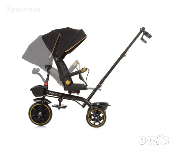Триколка със сенник Chipolino - Max Sport, обсидиан, снимка 3 - Детски велосипеди, триколки и коли - 45465501