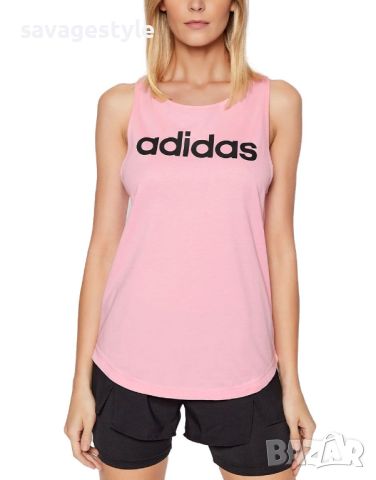 Дамски потник ADIDAS Essentials Loose Logo Tank Top Pink, снимка 1 - Потници - 46280493