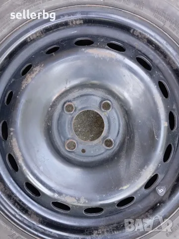 4 джанти с нови гуми за дачия рено нисан 4х100, ЦО 60.1 6Jx15, ET40, снимка 4 - Гуми и джанти - 50059862