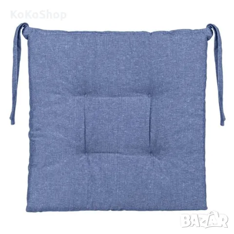 Синя възглавница  за стол-38х38х5 см./декоративна възглавница, снимка 3 - Възглавници - 49689133