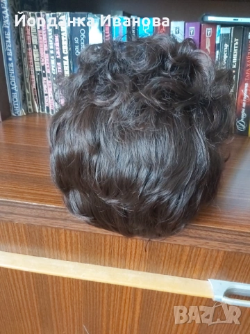 Къса перука,тъмно кафява, снимка 3 - Аксесоари за коса - 54042413