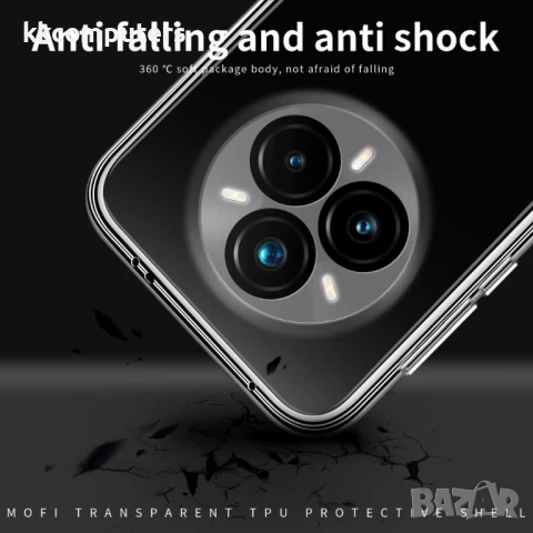 Realme 14 Pro 5G MOFI Силиконов Калъф Ultra-Thin TPU и Протектор, снимка 10 - Калъфи, кейсове - 50701512