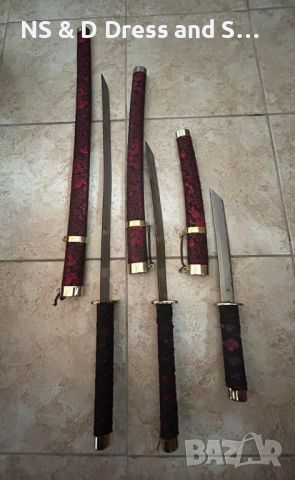 Комплект самурайски мечове Катана, снимка 8 - Други ценни предмети - 45715380