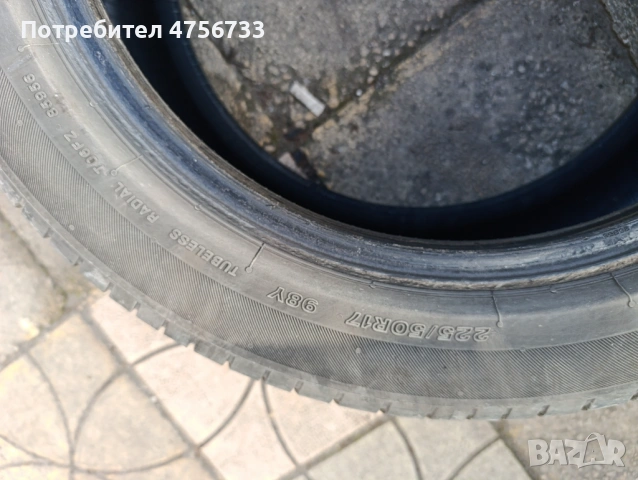 4 бр летни гуми BRIDGESTONE, модел TURANZA 6  с размери 225/50 R17, снимка 6 - Гуми и джанти - 53732516