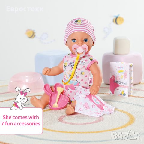 BABY born Little girl 831960 36 см, кукла със 7 реалистични функции - Материал: Soft touch материал, снимка 1 - Кукли - 46575391