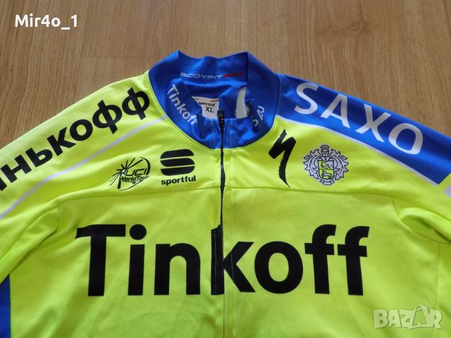 вело джърси sportful tinkoff saxo bank тениска екип шосейно колоездене оригинално спорт мъжко XL, снимка 3 - Спортни дрехи, екипи - 46560104