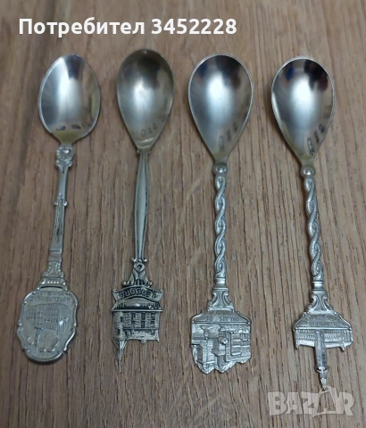 лъжички за колекционери 4 броя , снимка 5 - Антикварни и старинни предмети - 52777553
