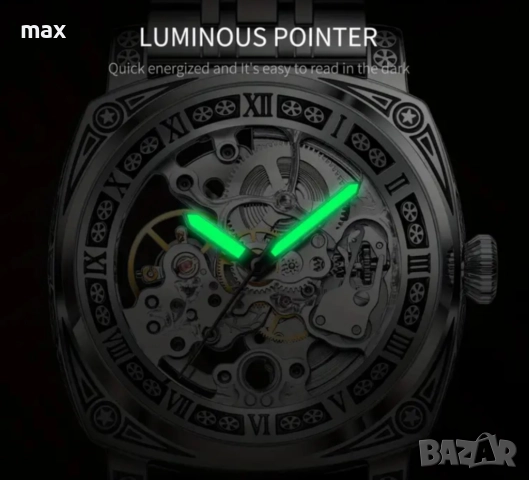 Автоматичен ,механичен, водоустойчив часовник time corridor, ненадраскваемо стъкло ,водоустойчив., снимка 10 - Мъжки - 52244562