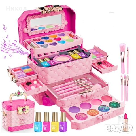 Музикално куфарче с нетоксичен грим за деца Music Gift Box, луксозен грим за деца, 3Y+, снимка 8 - Музикални играчки - 54191734