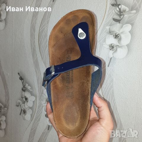 Birkenstock чехли  Gizeh Bs 1005301 Тъмносин номер 41, снимка 14 - Чехли - 46417733