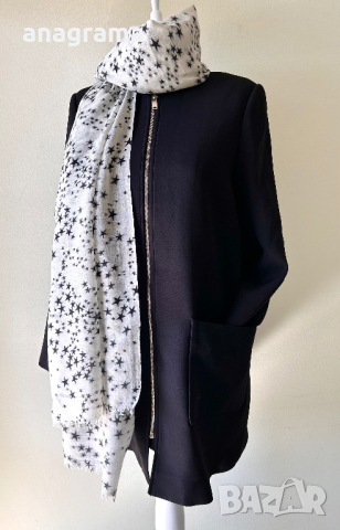 Нов черен тренчкот/пролетно палто и прекрасен шал Becksondergaard , снимка 3 - Палта, манта - 45069517