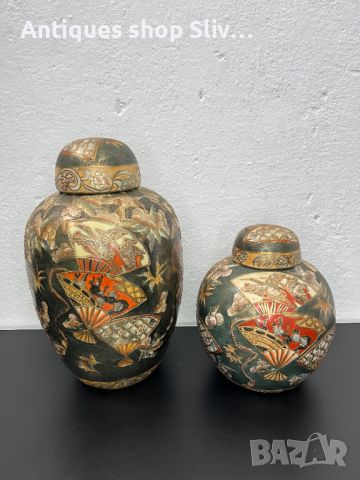 Китайски порцеланови урни / ръчна изработка. №5361, снимка 1 - Антикварни и старинни предмети - 45670350