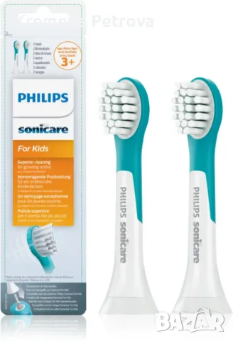 Резервни глави Philips Sonicare - Kids 3+ HX6032/33, 2 броя, бели, снимка 1 - Други - 47383109