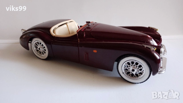 Bburago Jaguar XK 120 Roadster 1951 - Мащаб 1:24, снимка 7 - Колекции - 53680099
