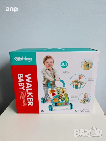 Проходилка Walker Baby 4в1 Розова | Като нова, снимка 5 - Проходилки - 53305997