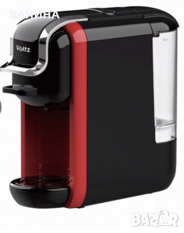 Еспресо машина за мляно кафе и капсули 8в1 Oliver Voltz OV51171B5, 1450W, 19 bar, Черен/червен

