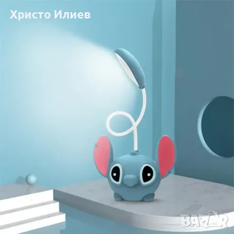 Настолна Лед лампа Лило и Стич LED USB зареждане розова и синя Disney Stitch 3D, снимка 2 - Настолни лампи - 47226227