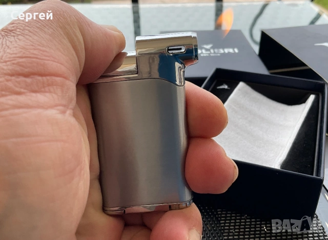 Запалка Colibri Pacific II Chrome за лула като ново, снимка 3 - Запалки - 53926336