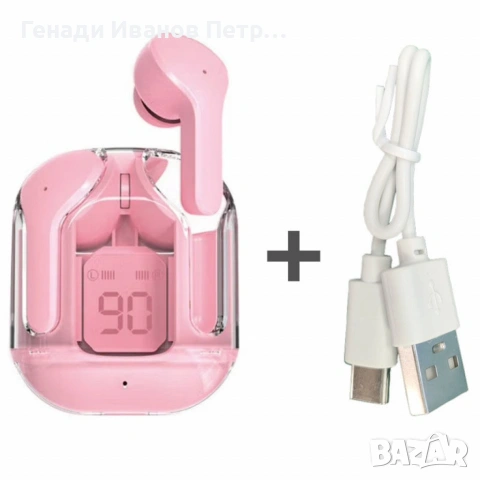 Безжични Bluetooth слушалки с LED дисплей и вграден микрофон, снимка 5 - Безжични слушалки - 53594831