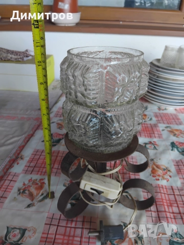 Нощна ретро лампа, снимка 2 - Антикварни и старинни предмети - 51793752