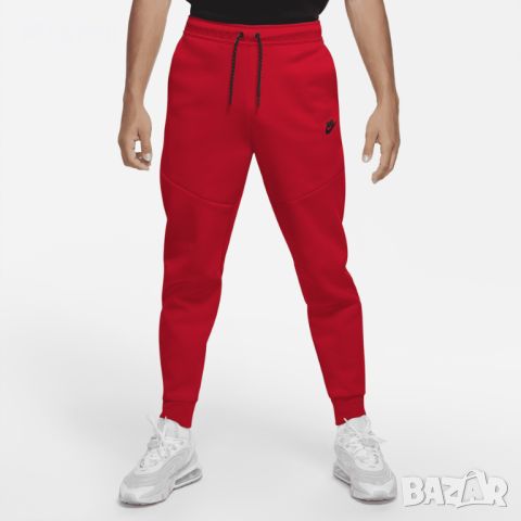 Мъжко долнище Nike Tech Fleece Red - размер S, снимка 1 - Спортни дрехи, екипи - 45880534