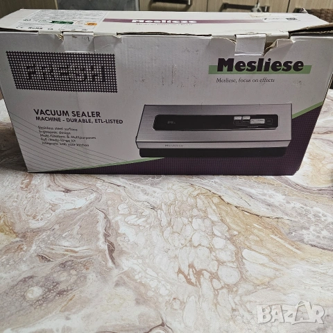 Вакуумна машина Mesliese, мощна 90Kpa , 120w / Уред за вакуумиране на мокри и сухи храни, снимка 2 - Други стоки за дома - 53206622