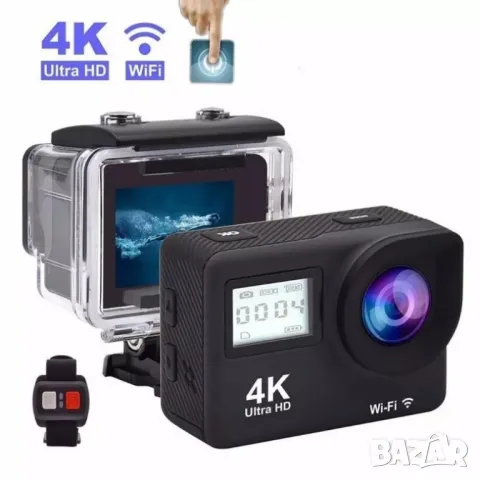 Водоустойчива спортна екшън камера 4K Ultra HD , снимка 5 - Камери - 47229969