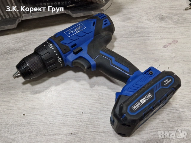 Винтоверт Scheppach C-DTB74/1-X + зарядно , батерия, аксесоари / куфар, снимка 7 - Винтоверти - 53918544