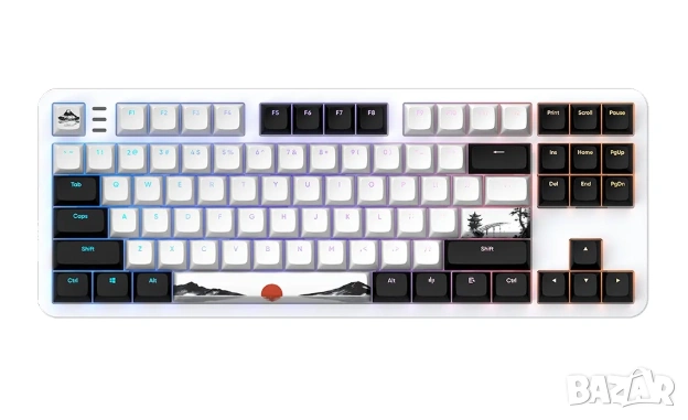 Dark Project 87 Fuji v2 RGB TKL Геймърска механична клавиатура с G3MS Sapphire суичове