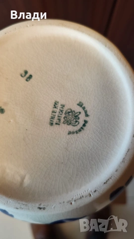 Нова висока, декоративна ваза на сини цветя, снимка 5 - Вази - 53145619