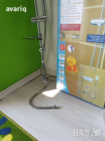 Намален от 99 лв Душ тръбна система БЕЗ СМЕСИТЕЛ. Душ пита и слушалка, снимка 3 - Душове - 53507786