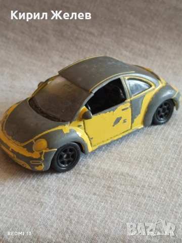 Метална количка Volkswagen New Beetle за КОЛЕКЦИЯ ДЕКОРАЦИЯ 50630, снимка 3 - Колекции - 53559376