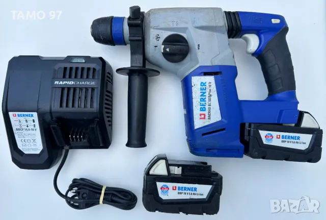 BERNER BACRHD BL SDS Plus 18V - Безчетков перфоратор 2x18V 5.0Ah