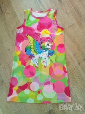 Детска лятна рокля с еднорог размер 7-8 г.