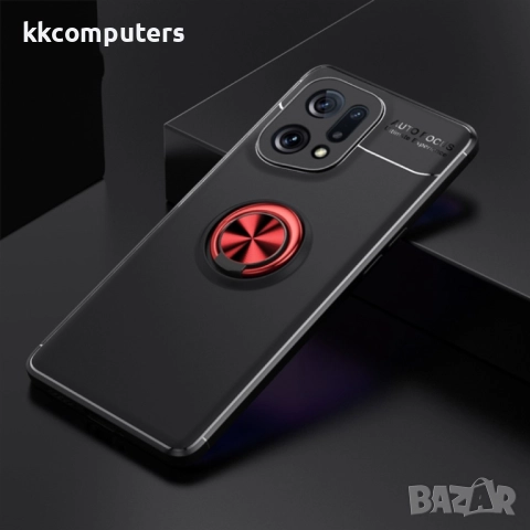 OPPO Find X5 Удароустойчив Ring Holder Калъф и Протектор, снимка 7 - Калъфи, кейсове - 52057264