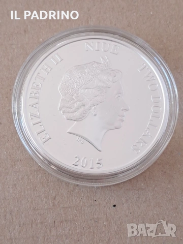 Сребърна монета Лунар 2015 Ниуе, Година на Козата, 1 унция, 99.9, цветна, Proof, 1 унция, снимка 6 - Нумизматика и бонистика - 53108228