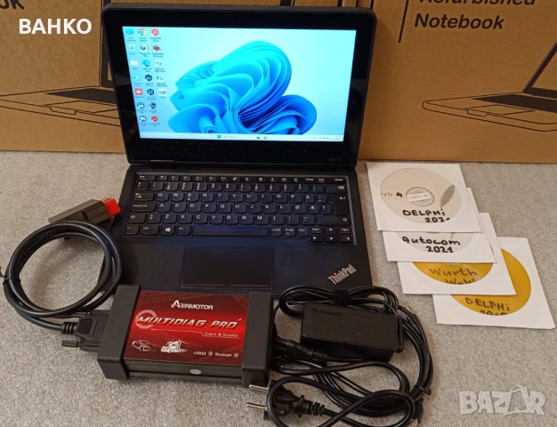 Комплект aвтодиагностика и лаптоп Lenovo Yoga с 8RAM и тъчскрийн екран