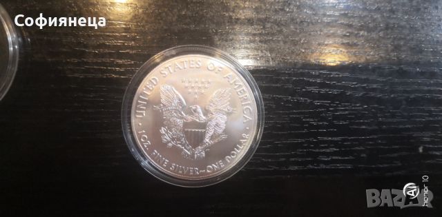 СРЕБРО 1 OZ 2020 АМЕРИКАНСКИ ОРЕЛ, снимка 2 - Нумизматика и бонистика - 45805504