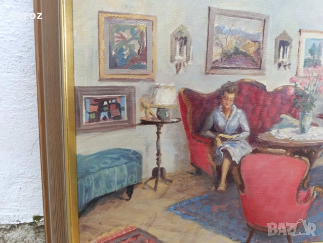 Картина масло платно, снимка 3 - Картини - 52559387