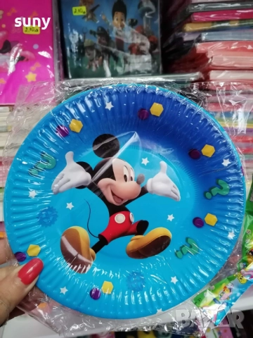 Парти чинийки Мини Маус, чашки, салфетки, шапки, свирки, балони,играчки, снимка 3 - Други - 51897618
