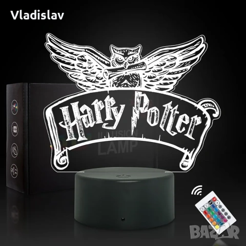 3D LED лампа Spider-Man/Хари Потър/Kuromi/Hello Kitty, снимка 14 - Детски нощни лампи - 52234899