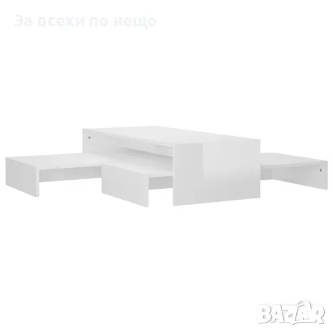 Комплект масички за кафе, бял гланц, 100x100x26,5 см Код P349